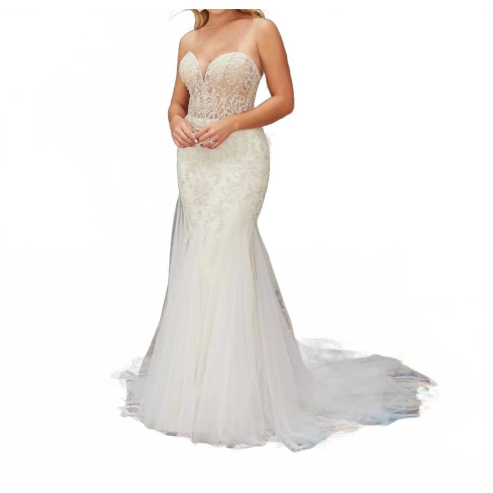 NEW BELOVED BY CASABLANCA amanda wedding gown in ivory
